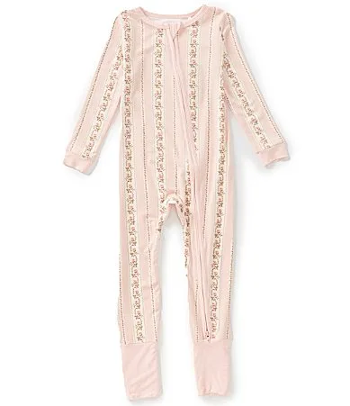 Antoinette Stripe 2-Way Zip Romper by Angel Dear