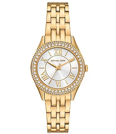 Harlowe Three-Hand Crystal Stainless Steel Bracelet Watch by MICHAEL Michael Kors