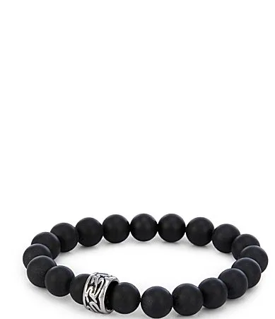 Onyx Bead Bracelet by Murano