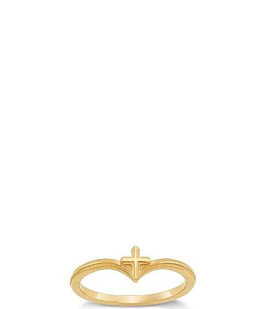 Chevron 14k Gold Cross Ring by James Avery