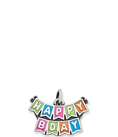 Enamel Happy B-Day Banner Sterling Silver Charm by James Avery