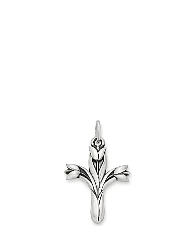 Tulip Cross Sterling Silver Charm - Sterling Silver by James Avery