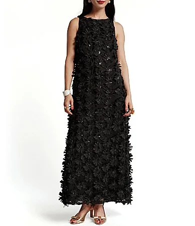 Daisy Applique Francesca Shift Maxi Dress by Frances Valentine