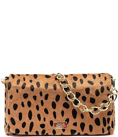 Effie Cheetah Small Faux Fur Shoulder Bag by Frances Valentine