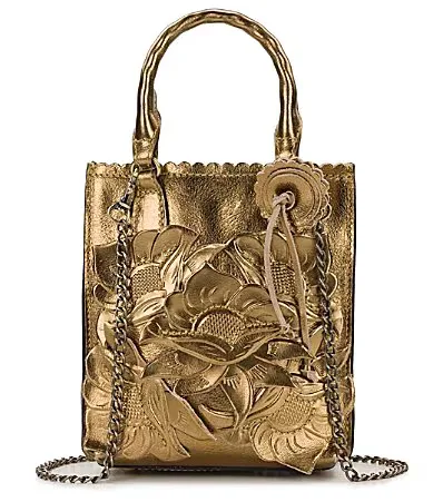 Noella Metallic Floral Applique Tote Bag by Patricia Nash