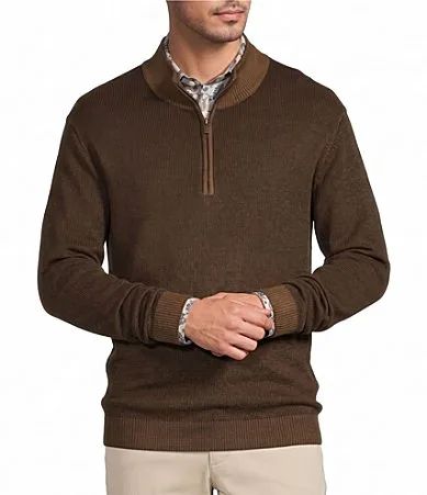 Vintage Dye Quarter Zip Sweater by Hart Schaffner Marx
