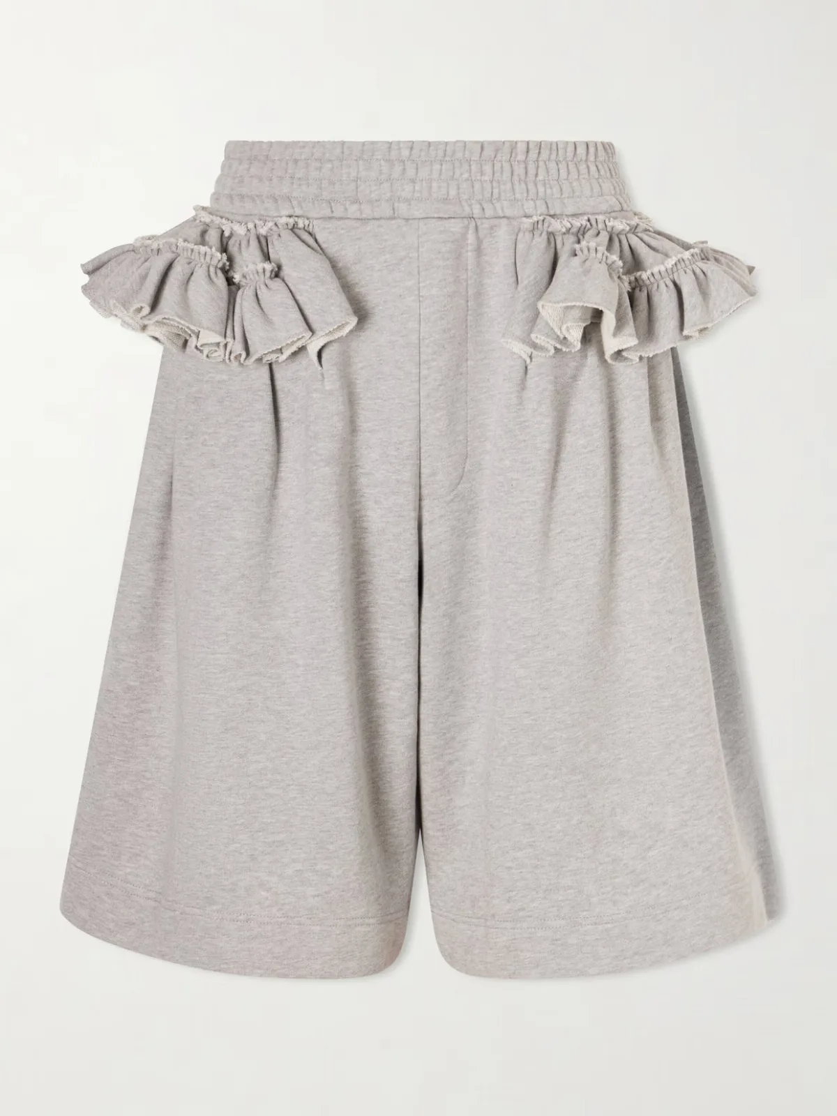 - Ruffled Cotton-jersey Shorts -