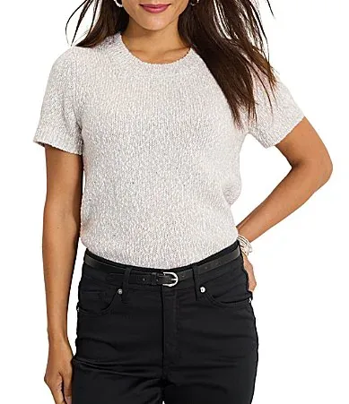 Knit Crew Neck Short Sleeve Sweater Top by Tommy Bahama