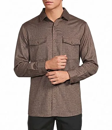 2 Pocket Solid Long Sleeve Dress Shirt by Hart Schaffner Marx