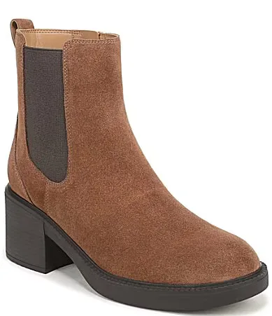 Tallulah Suede Block Heel Booties by Vionic