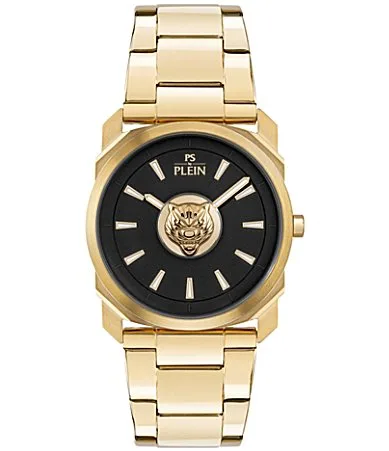 Dynamite Analog Gold Tone Stainless Steel Bracelet Watch by Philipp Plein