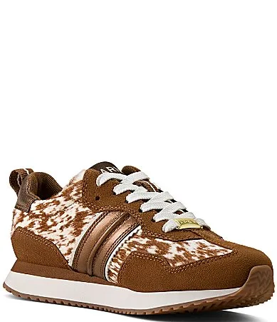 Ranch Runner Calf Hair and Leather Lace Up Sneakers by Ariat