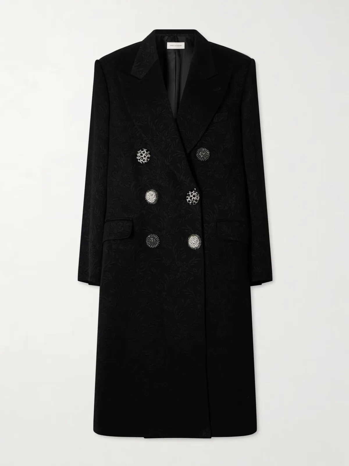 - Embellished Matelassé Coat -