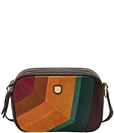 Danni Leather Patchwork Crossbody Bag by Fossil