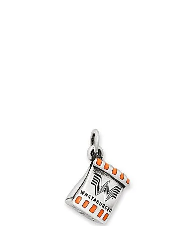 Enamel Whataburger To-Go Bag Sterling Silver Charm by James Avery
