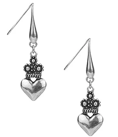 Heart Crown Drop Earrings by Patricia Nash