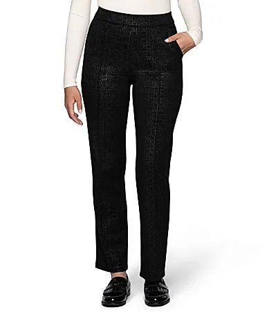 Faux Suede Metallic Trouser Leggings by HUE