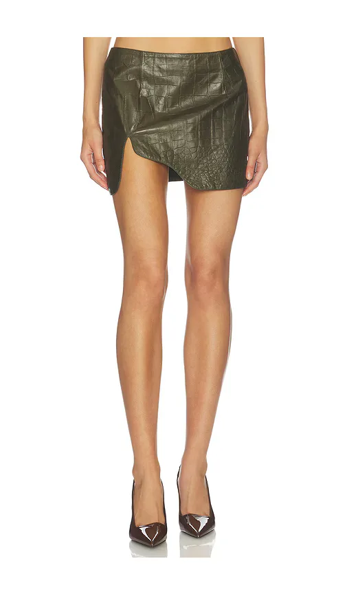 Mother of All Ivy Leather Mini Skirt by MOTHER