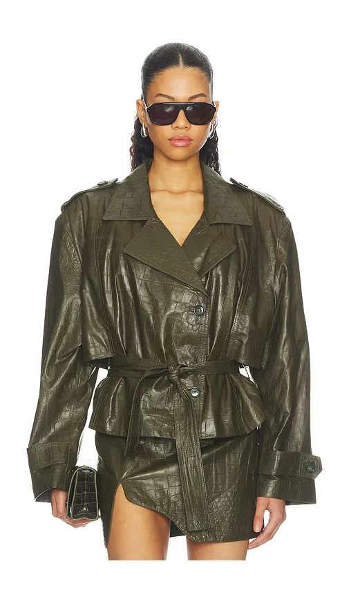 Mother of All Brooklyn Leather Trench Coat by MOTHER