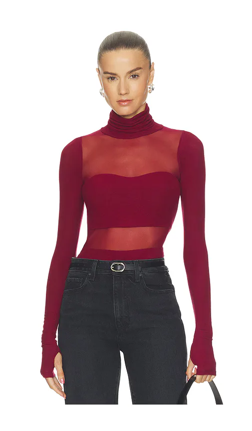 Michael Lauren x Revolve Rem Long Sleeve Fitted Turtleneck Top by Michael Lauren