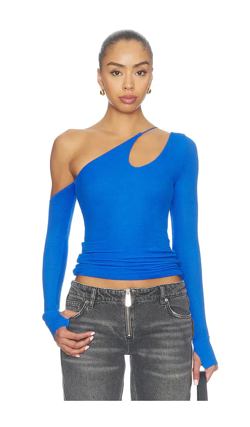 Michael Lauren x Revolve Usher Asymmetrical Long Sleeve Top by Michael Lauren