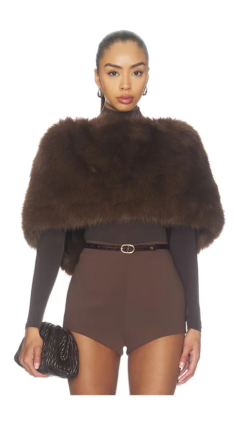 Mallory Faux Fur Shawl by Nonchalant Label