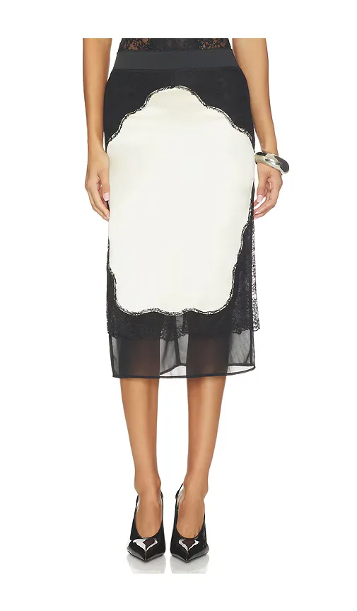 Midi Lace Pencil Skirt by Attico