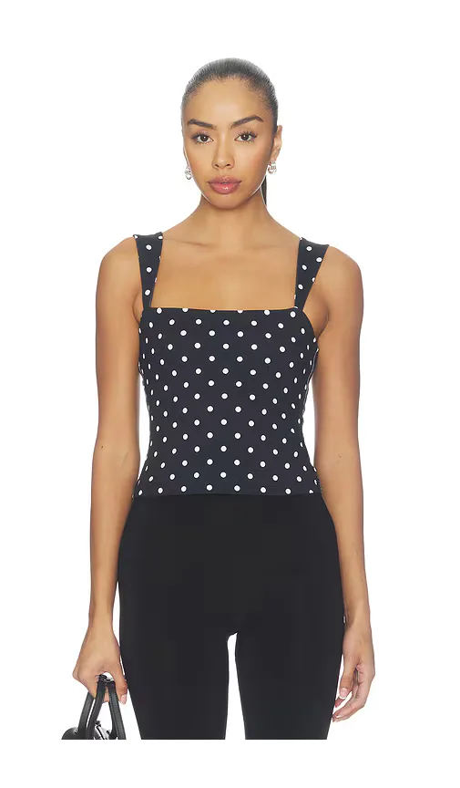 Polka Dot Angle Strap Top by Susana Monaco