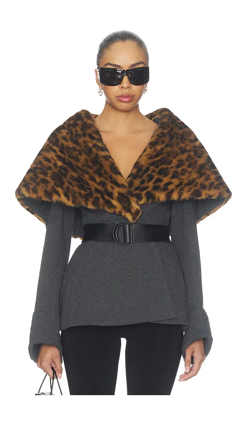 Shawl Collar Peplum Jacket by Norma Kamali