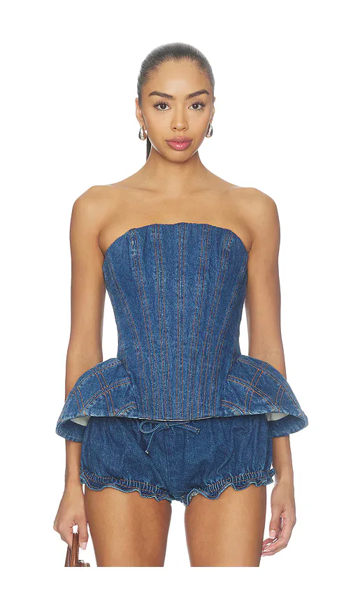 Emmi Corset Denim Top by Aknvas