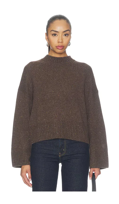 Bettina Cashmere Mock Neck Sweater by Vir Vita
