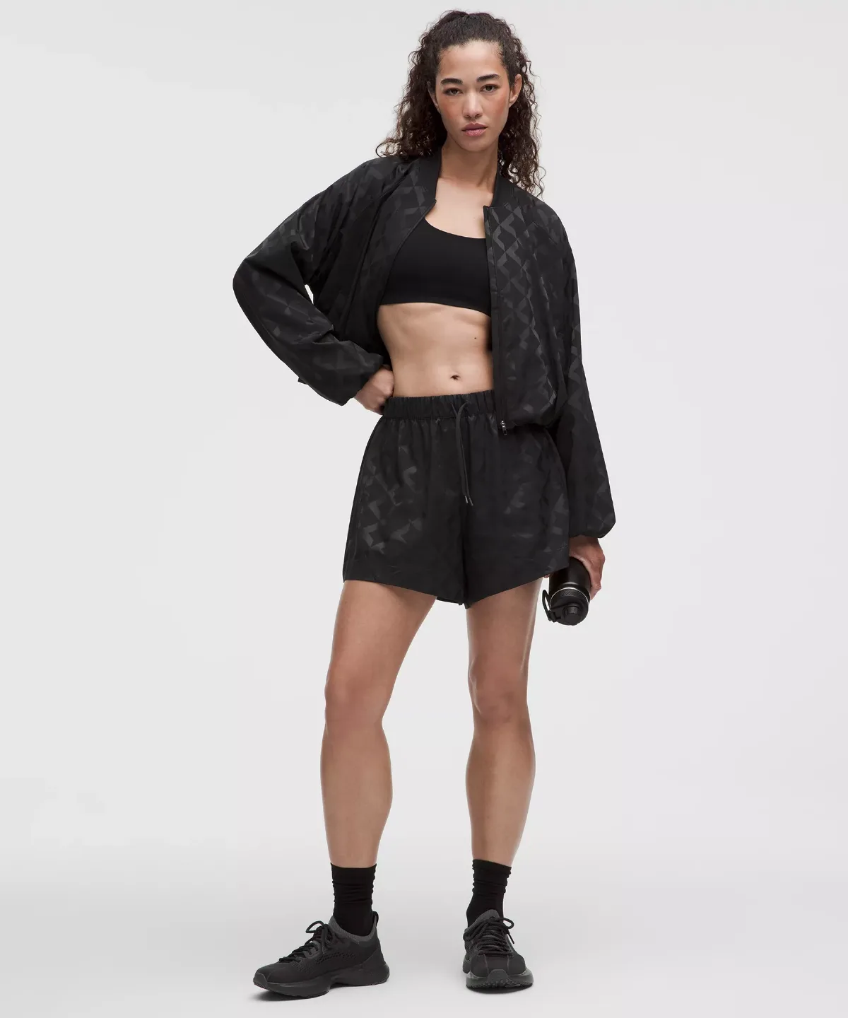 Monogram Satin High-Rise Track Short 4 by Lululemon