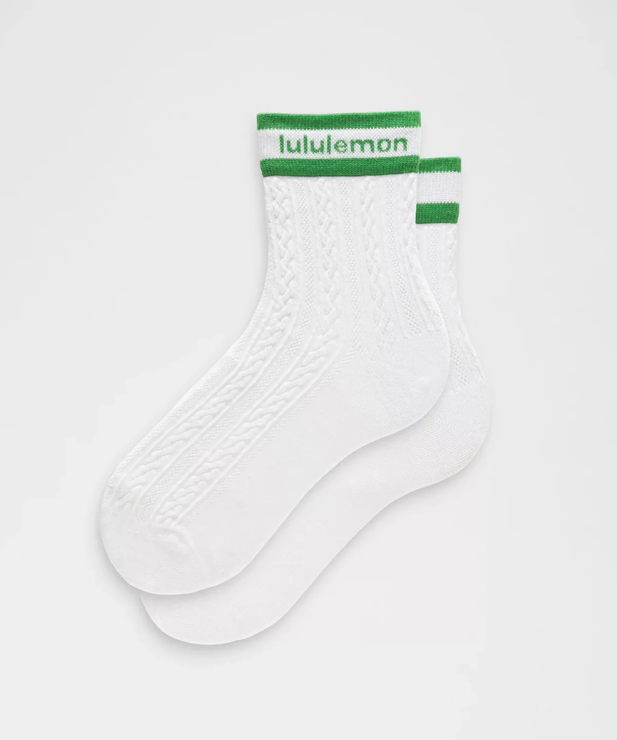 Cable-Knit Quarter Socks by Lululemon