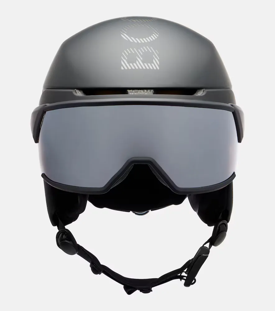 Logo Leather-Trimmed Ski Helmet by Bogner