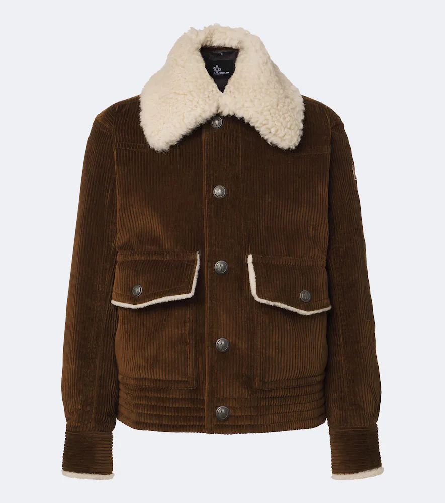 Grenoble Shearling-Trimmed Corduroy Down Jacket by Moncler
