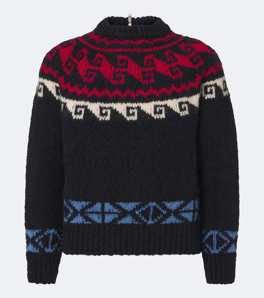 Grenoble Fair Isle Wool and Alpaca-Blend Sweater by Moncler