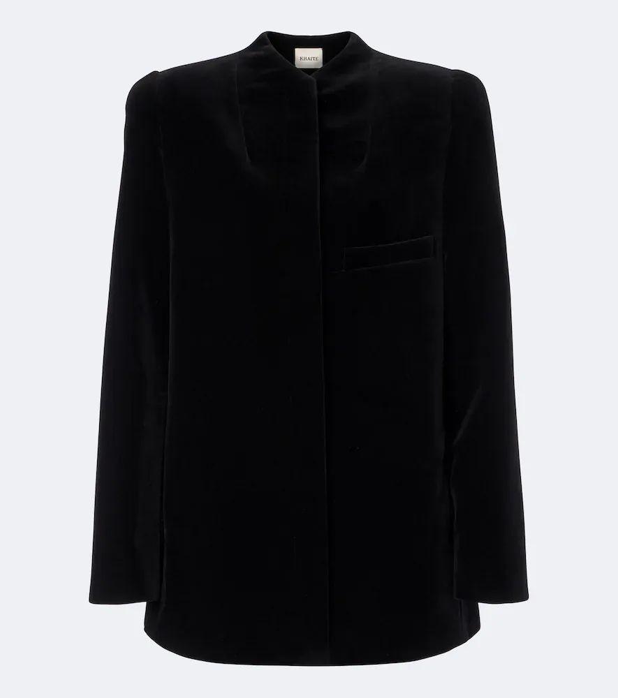 Sadie Cotton Velvet Coat by Khaite