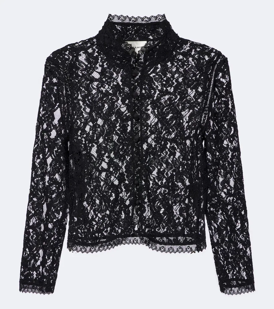 Salon Sheer Lace Top by FRAME