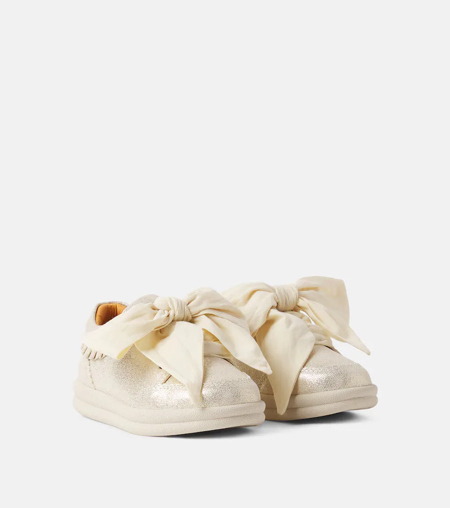 Lexley Metallic Leather Sneakers by Donsje