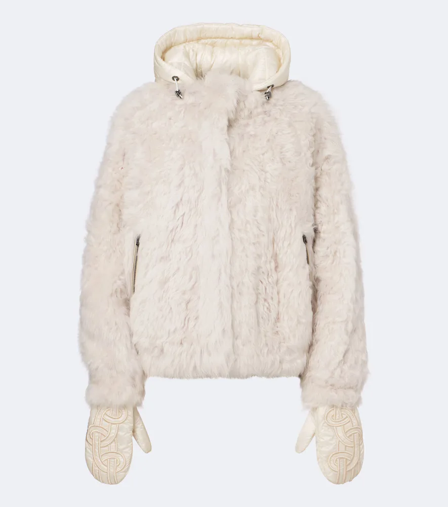 Liz Hooded Shearling Ski Jacket by Bogner