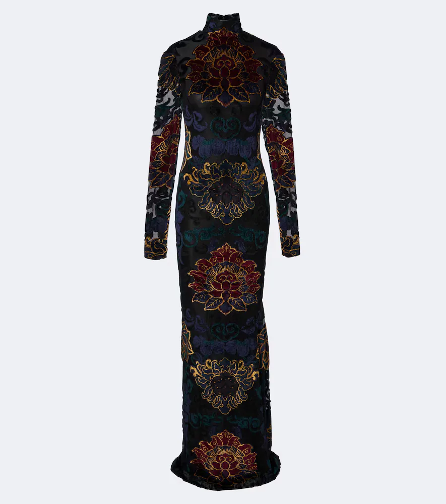 Embroidered Velvet Gown by ETRO