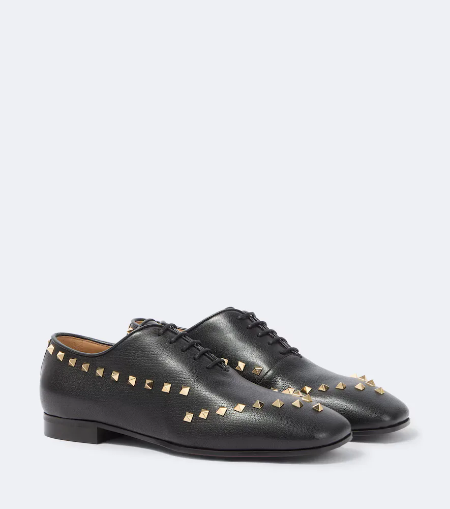Rockstud Leather Oxford Shoes by Valentino Garavani