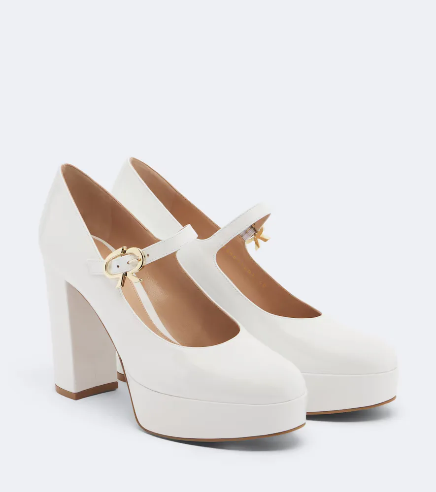 Doris Patent Leather Mary Jane Platform Pumps by Gianvito Rossi