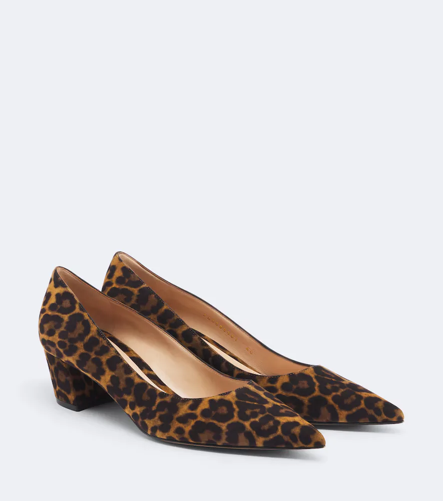 Aylin Leopard-Print Suede Pumps by Gianvito Rossi