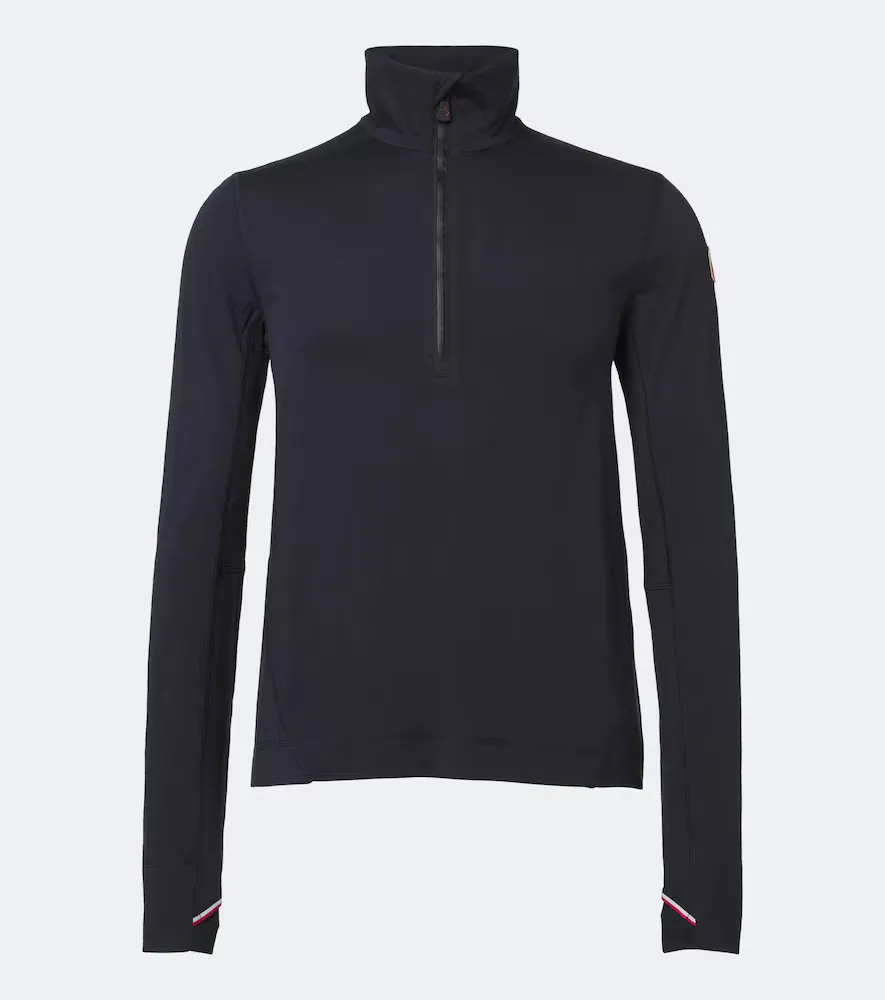 Grenoble Wool-Blend Half-Zip Ski Sweater by Moncler
