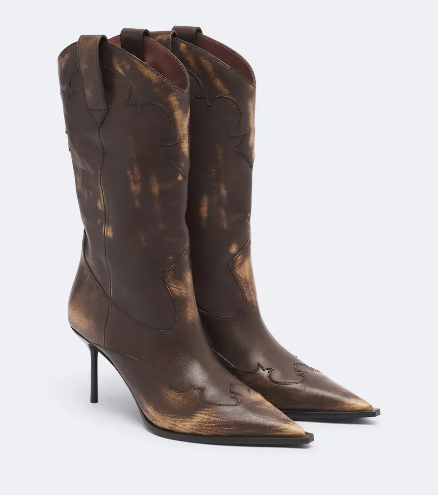 Lidia Leather Cowboy Boots by Paris Texas