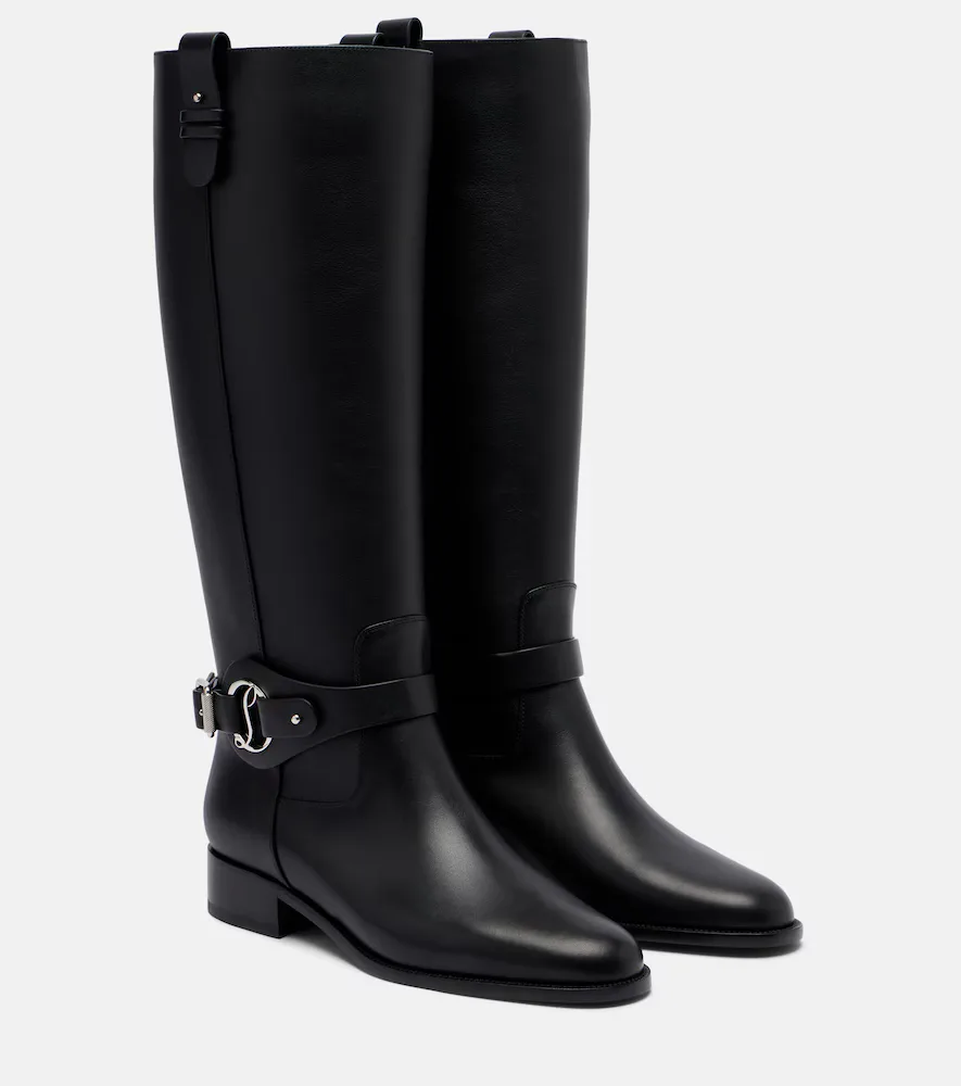 Dianouchette Leather Biker Boots by Christian Louboutin
