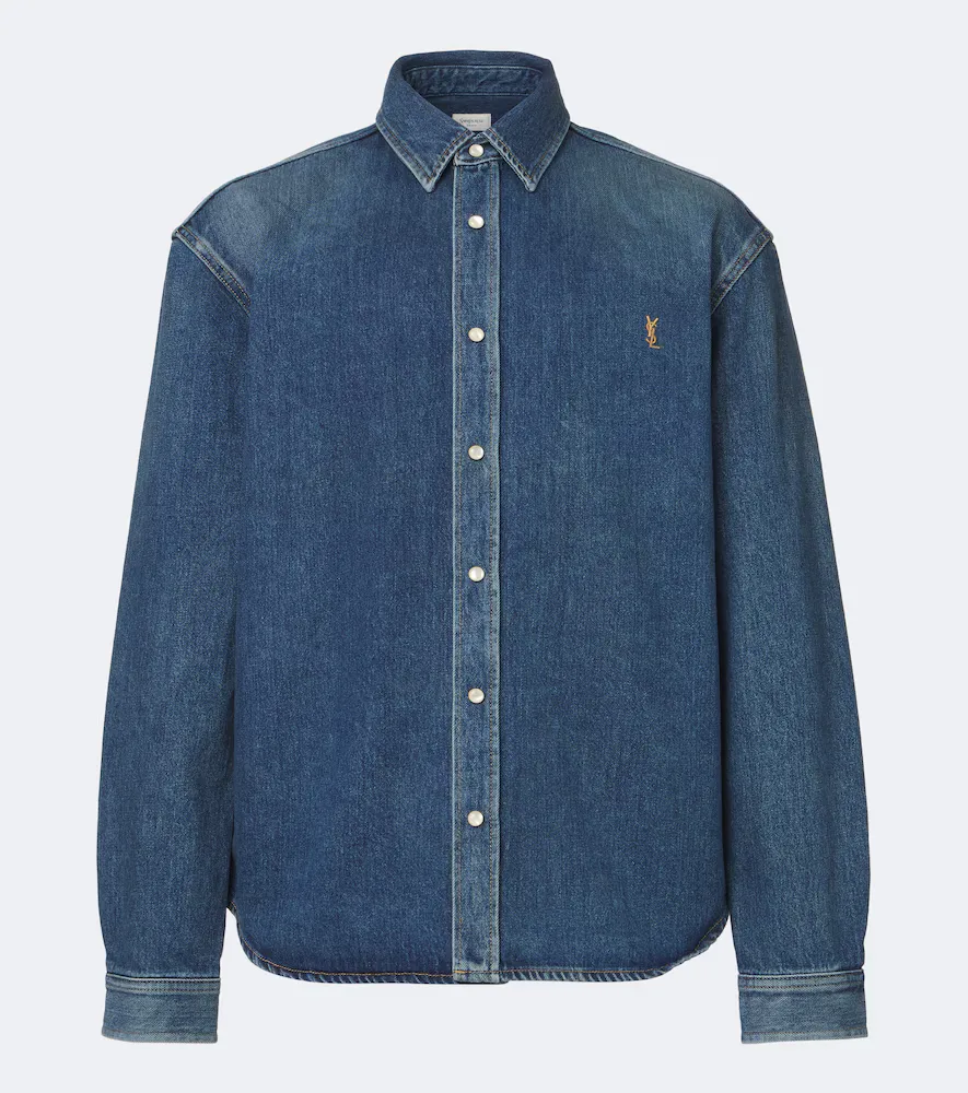 Cassandre Denim Shirt by Saint Laurent