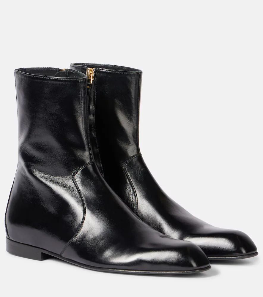 Khaite Colt Leather Ankle Boots by Khaite