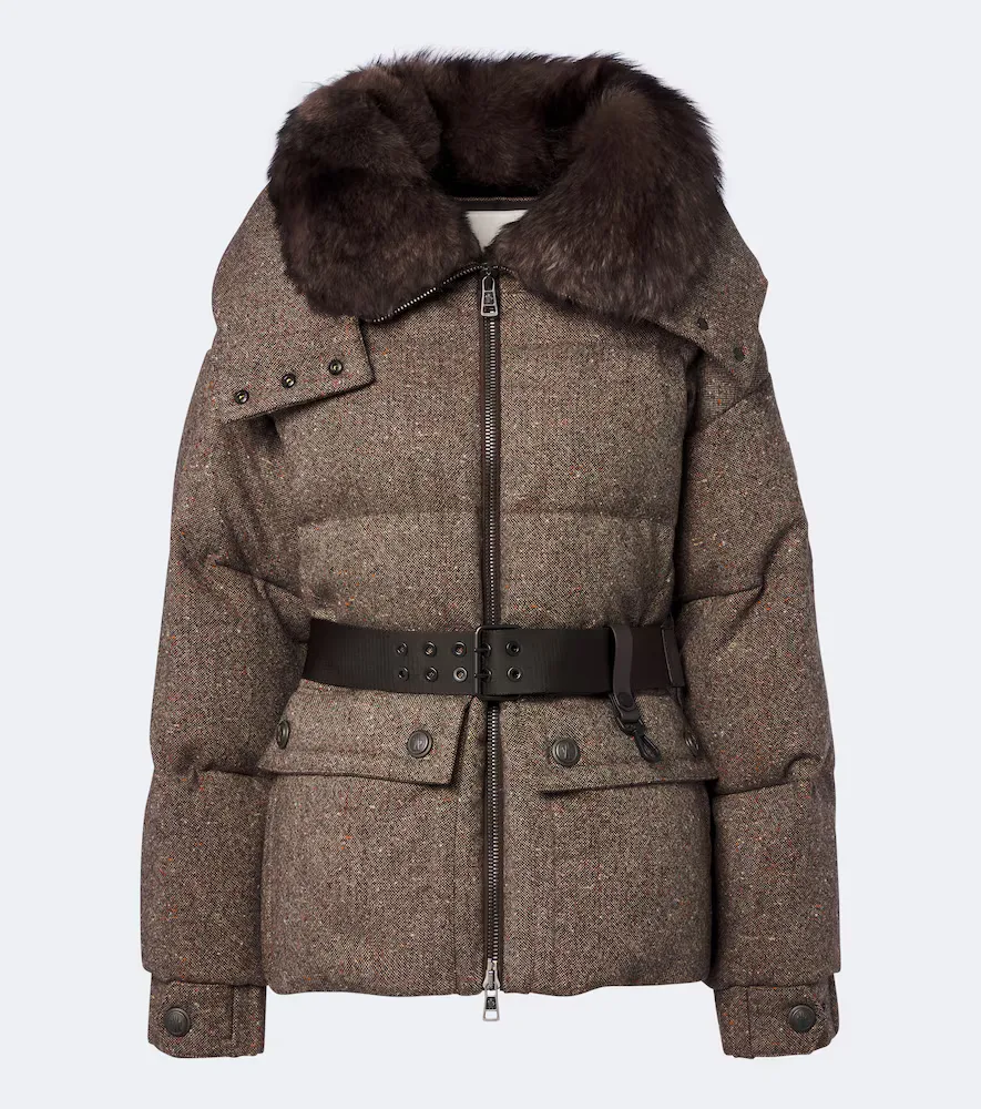 Moncler Grenoble Gelise Hooded Virgin Wool Down Jacket by Moncler